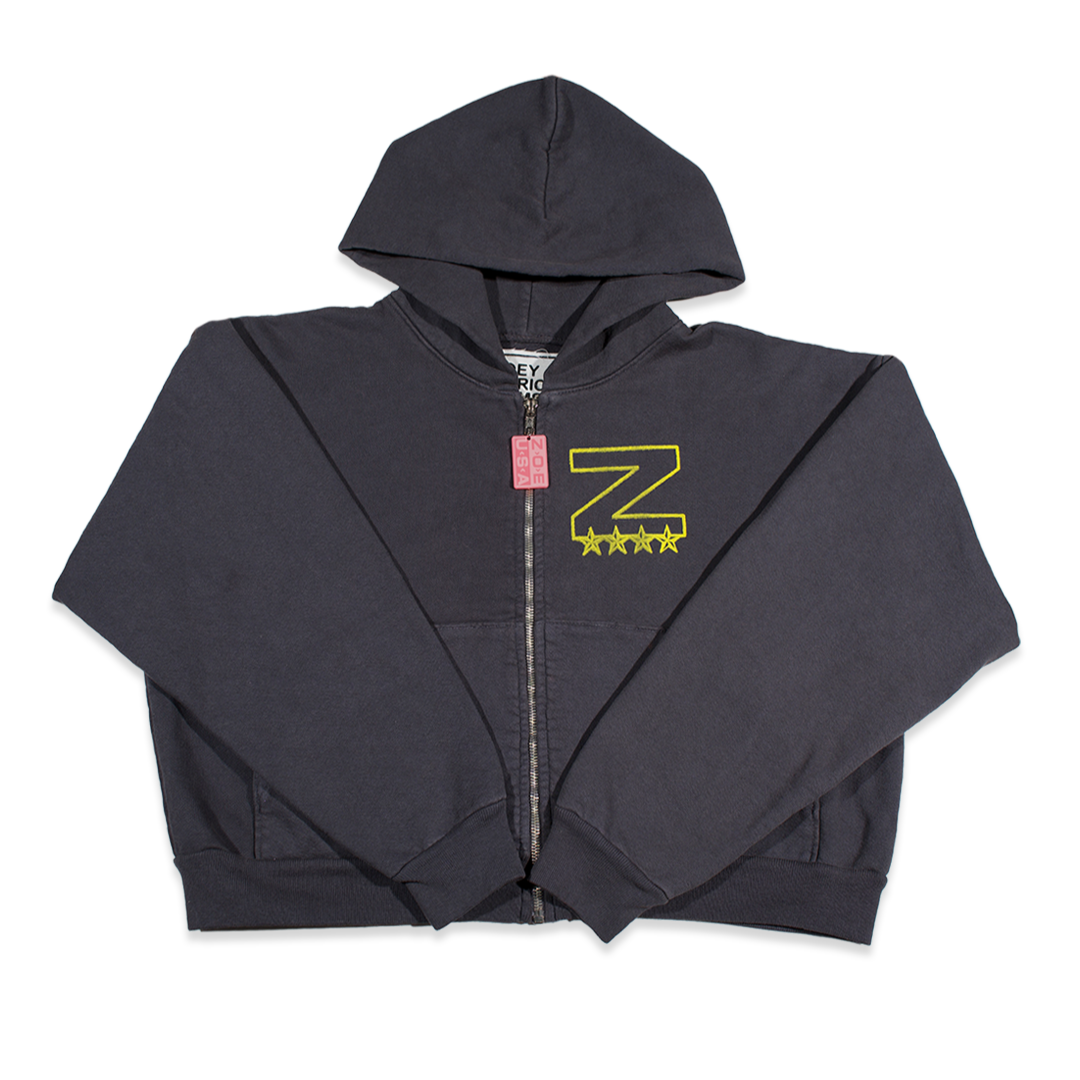 Grant Graphic Cropped Zip Up