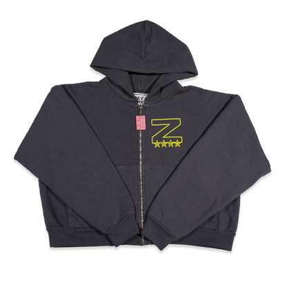 Grant Graphic Cropped Zip Up